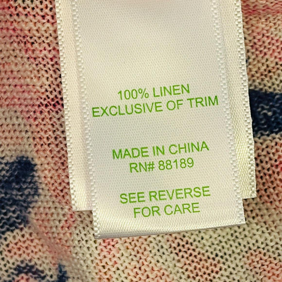 Lilly Pulitzer Womens Sweater XS 100% Linen V-Neck Pullover Thin Knit Buttons - Picture 9 of 16